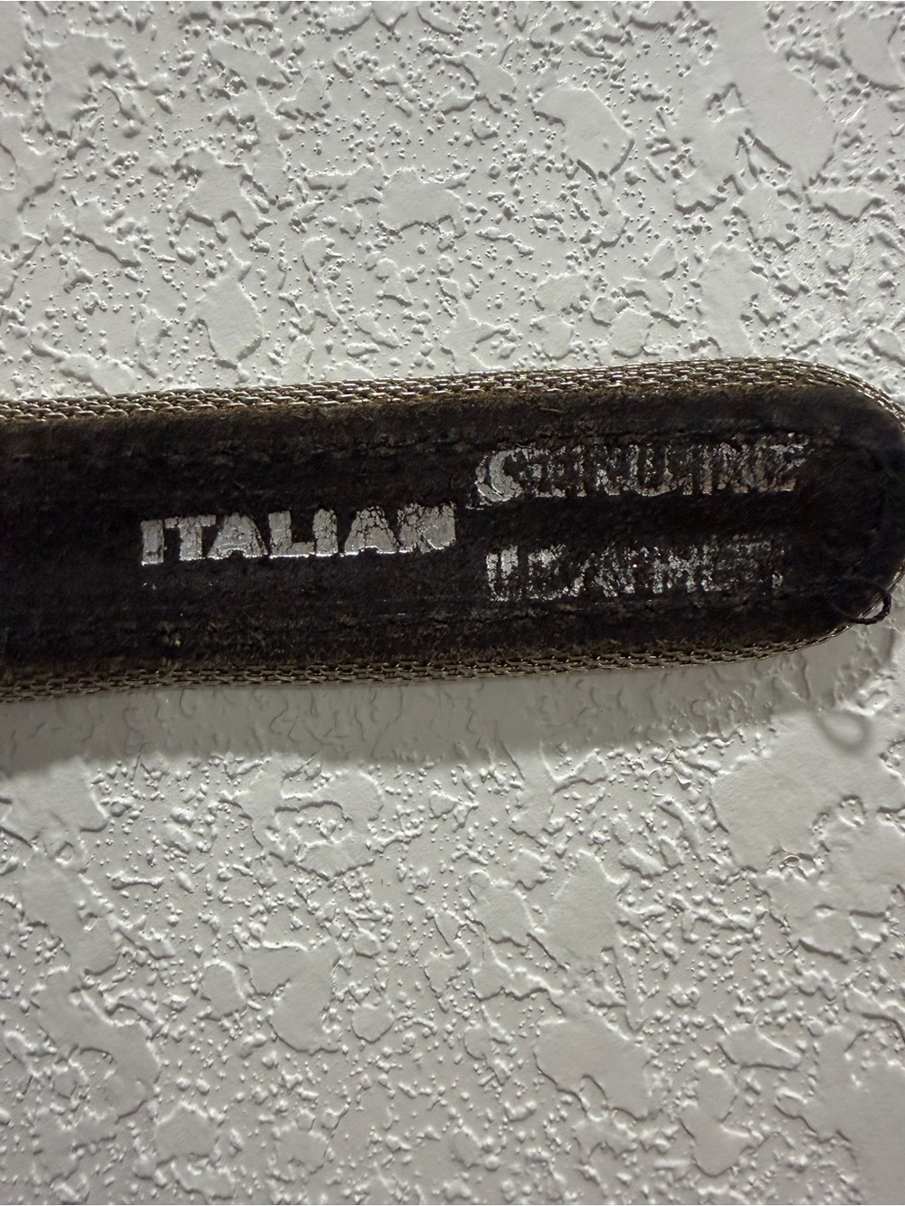 Italian Genuine Leather Women’s Black Belt with silver decorations.
